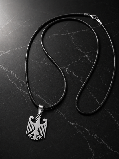 Deutscher Adler Kette mit Lederband