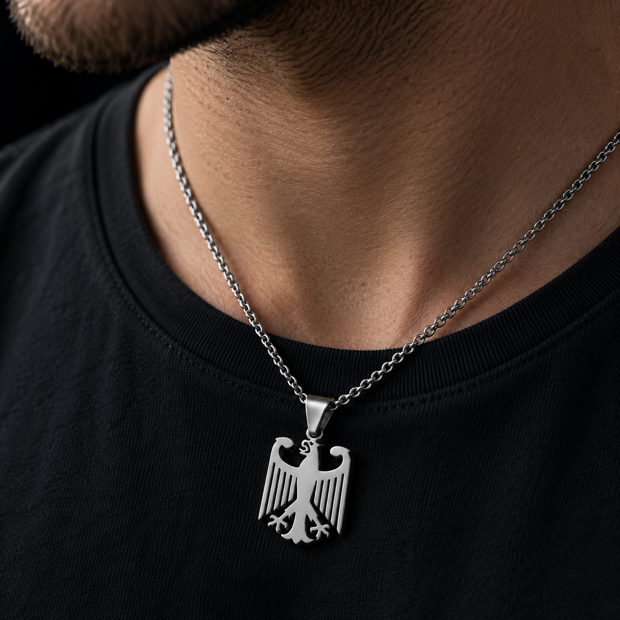 Deutscher Adler Kette mit Edelstahlband